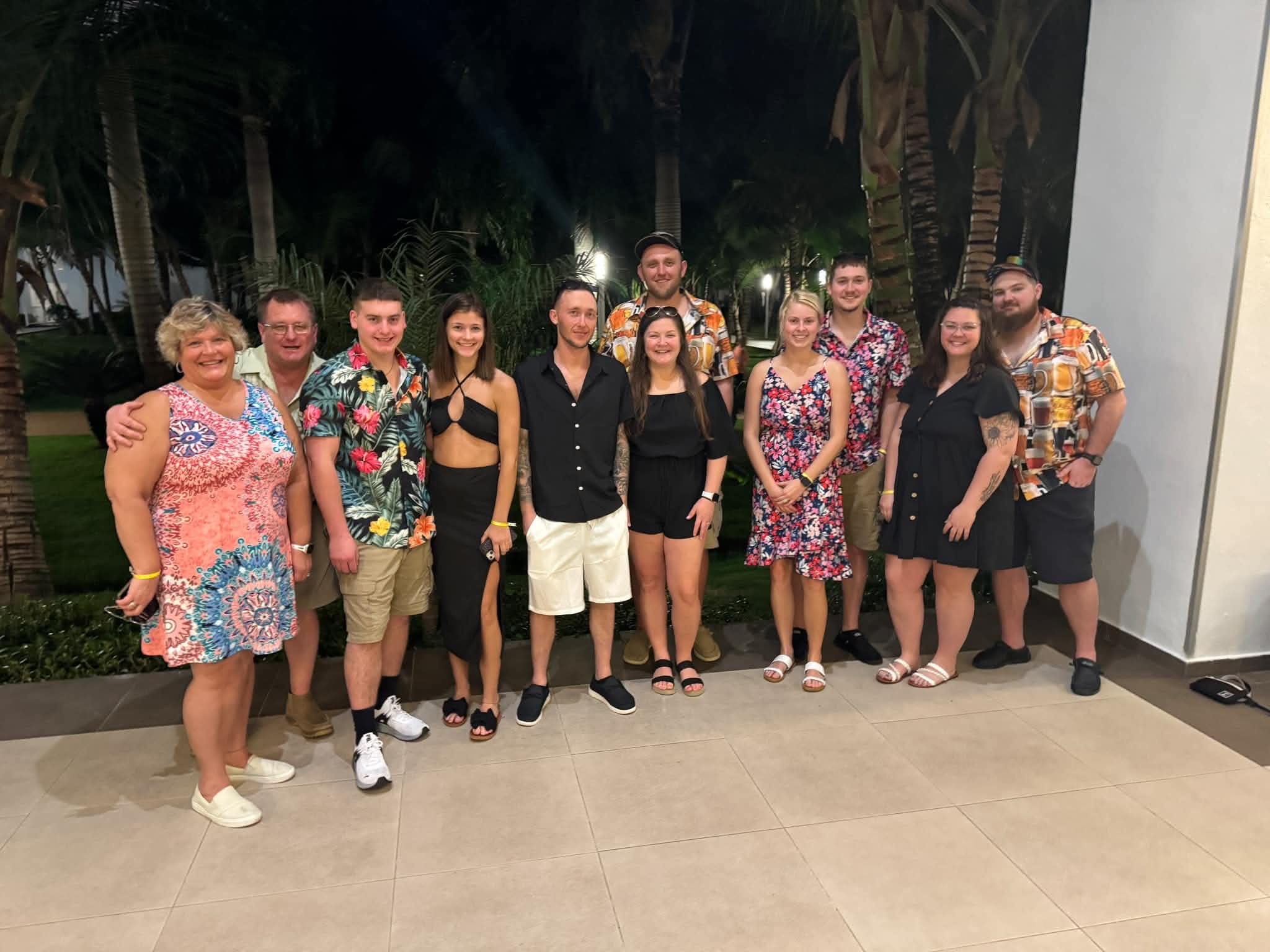 Group vacation at tropical resort